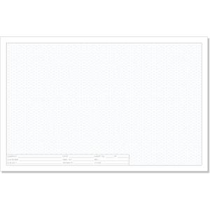 Printlink 17" x 11" Engineering Graph Paper Pads (2-Pack) 1/4" Blue Grid Drafting Sheets with Title Block 50 Sheets Per Pad for Blueprints, Technical Drawing & Design