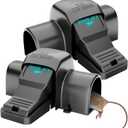 Kat Sense Covered Rat & Chipmunk Traps, Prevents Accidental Triggering with Tunneled Design, Quick Humane Kill, Indoor 'N Outdoor Mouse Snap Traps