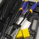 haisstronica Heavy Duty Battery Cable Crimping Tool Kit-Ratchet Hex Extended Handle Crimper for 8,6,4,2,1,1/0 AWG Copper Lugs with Blow Molded Box,Cable Cutter