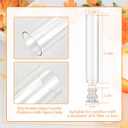 Hurricane Glass Candle Holders Set of 16, 11.8" H Clear Cylinder Windproof Candle Holder Chimney Tubes, Taper Glass Candlestick Holders for Home Decor Wedding Party Table Centerpieces