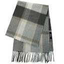 SoftSixant Wool Plaid Scarf for Men and Women,Unisex Warm Winter Lightweight Wrap Shawl, Womens Mens Scarves Wool Blended Gray and Beige (TX011)