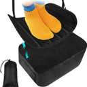 2-in-1 Airplane Footrest Pillow - Inflatable Travel Foot Hammock & Cushioned Foot Pad for Ultimate Comfort on Flights, Travel Accessories, Portable Foot Rest for Flights