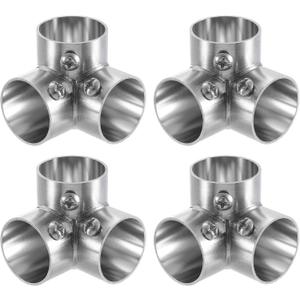 uxcell 4Pcs 90 Degree 3-Way Elbow Pipe Fitting Connector, Fit 1 Inch(25mm) OD Pipe Stainless Steel Structural Pipe Connector Chain Link Fence Clamp uxcell 4Pcs 90 Degree 3-Way Elbow Pipe Fitting Connector, Fit 1 Inch(25mm) OD Pipe Stainless Steel Structural Pipe Connector Chain Link Fence Clamp