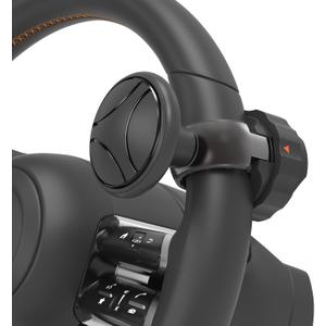 Tool Free Steering Wheel Knob, Suicide Knob for 3.45-4.9" Steering Wheel with Metal Bearing, Steering Wheel Knob Spinner for Cars, Trucks, Mowers, Boats, No Screws or Tools Needed (1Pack, Black)