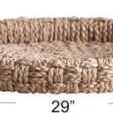 Creative Co-Op Round Braided Bankuan Tray with Handles