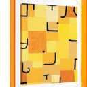 Canvas Floater Frame for 18x24 Oil Paintings, DIY Acrylic Floating Frames for Modern Abstract Art Prints Home Office Kitchen Wall Decor Wedding Mothers Day Christmas Gift (Orange)