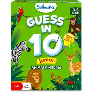 Skillmatics Guess in 10 - Animal Kingdom, Stocking Stuffers Card Game for Preschool Kids, Girls & Boys, Fun Travel Game for Ages 3, 4, 5, 6