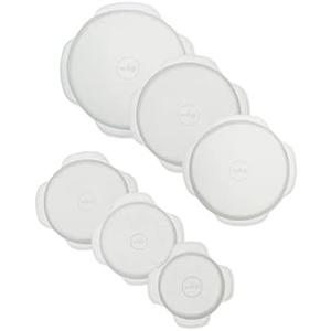 W&P Reusable Silicone Stretch Lid, Set of 5 Circular Lids, Dishwasher Safe, Freezer Safe, LFGB/Premium Materials, Microwave Safe, Clear