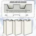 3 Pack Large Laundry Sorter Replacement Bags, Hamper Cart Removable Replacement, Laundry Storage Organizer-Replacement Bags, Beige, Square Shap