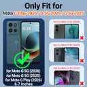 Leptech for Motorola Moto G Play 2026 Case, for Moto G 2026/2025 Case with 2 Pack Tempered Glass Screen Protector, Heavy Duty Shockproof Protective Phone Cover (Red)