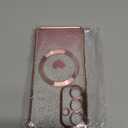 FABSPARK for Samsung Galaxy S24 Phone Case, Compatible with Magsafe, Magnetic Plating Glitter Gradient Cute Heart Clear Case, Camera Protection for Samsung Galaxy S24 6.2 Inch, Pink