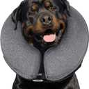 MIDOG Inflatable Dog Neck Donut Collar Alternative After Surgery, Soft Protective Recovery Cone for Small Medium Large Dogs and Cats Puppies - Alternative E Collar (Gray, XL) (X-Large(Neck:21"-24"), Grey)