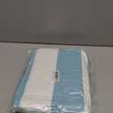 Cotton Oversized Beach Towel - Large 70 x 35 Inch Pool Towel, Turquoise Striped Quick Dry Swimming Cabana Towel