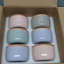 Morandi Color Ramekins Set of 6, 6 oz Creme Brulee Ramekin Oven Safe, Porcelain Ramekin Bowls, Mini Cheesecake Pans, Small Baking Dish, Dipping Sauce Bowls, Ramekins for Baking Souffle, Ice Cream