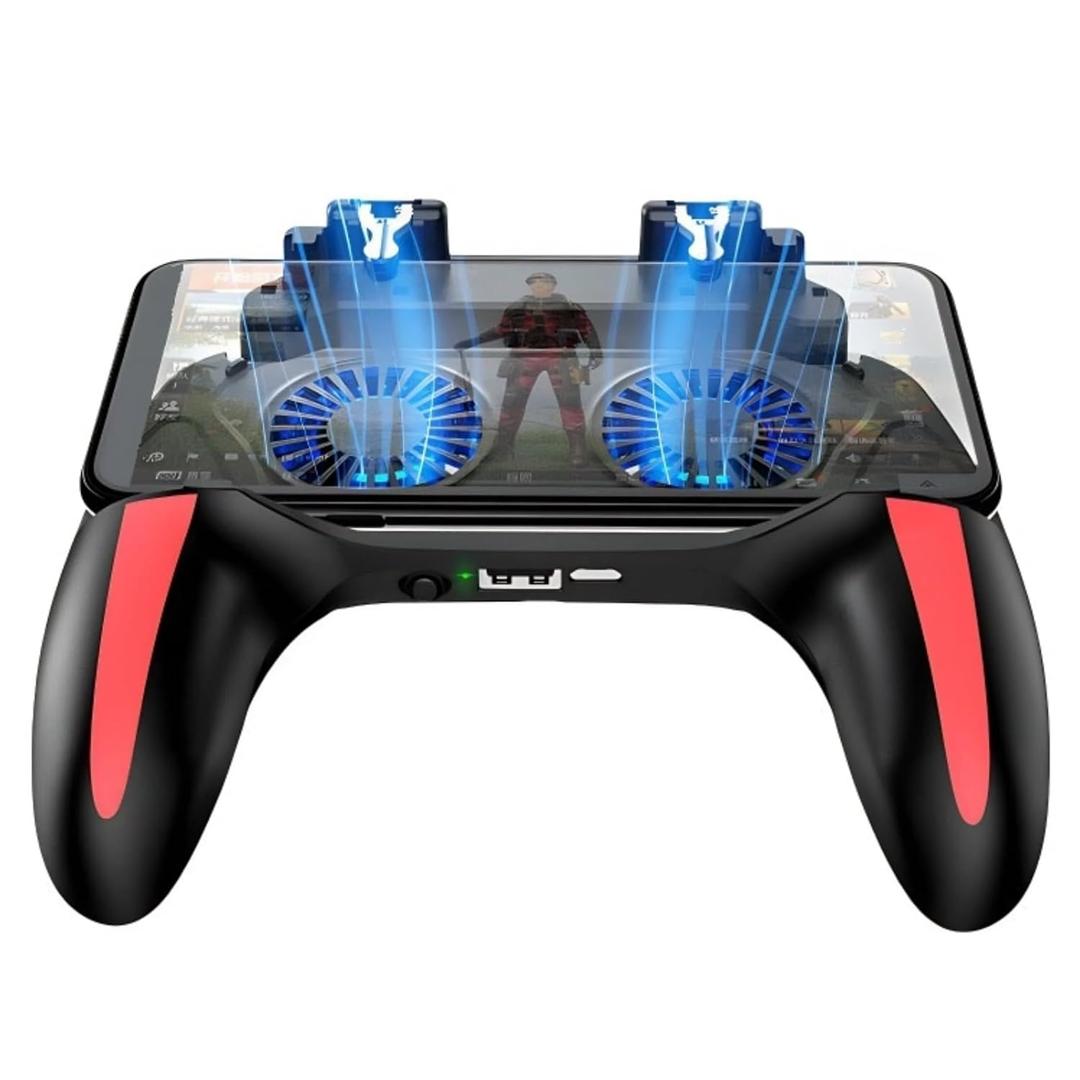 Hakeeta Mobile Phone Gamepad, Game Controller, Mobile Game Controller with Dual Cooling Fans, 2500mah / 5000mah Battery Optional, Suitable for 4.7-6.5 Inch Mobile Phones.(5000mah)