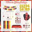 Mickey Mouse Birthday Party Decorations for boys with Number Balloons 0-9, Cartoon Mickey Mouse 2nd Birthday Party Supplies for boys Includes Banner,Backdrops,Tablecloth,Cake Cupcake Toppers,Balloons.