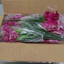 Yastouay Artificial Flowers for Outdoors, 26 Bundles Fake Outdoor Flowers, UV Resistant Artificial Plants & Flowers for Decoration, Fuchsia Realistic Morning Glory for Outdoor Porch Garden Decoration
