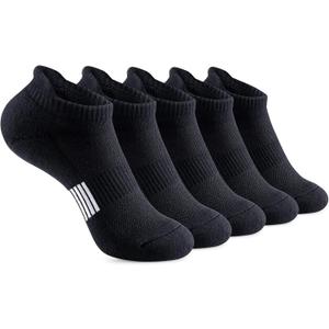 Gonii Ankle Socks Womens Running Athletic No Show Socks Cushioned 5-Pairs (10-12)