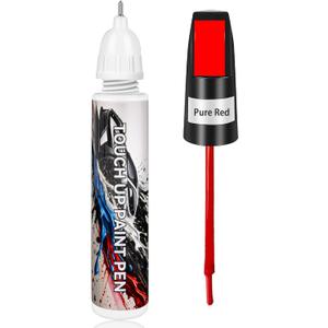 Touch Up Paint for Cars, Pure Red Car Paint Scratch Repair, Auto Paint Repair Pen, Automotive Scratch Remover, Professional Seamless Coverage, Color Accurate, Long lasting Adhension, Fast Drying