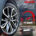 R8 Tire Inflator Portable Air Compressor, DC 12V Air Compressor Portable with Large Dual Digital Screen, 3X Faster Inflation Air Pump for Car, Bike, Ball, Motor (Red)