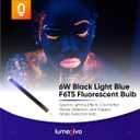 lumenivo Fluorescent Tube Blacklight Blue Bulb F6T5/BLB 6 Watt G5 Mini Bi-Pin Base Replacement Light Black Light BLB - 9 Inch 6 Watt Fluorescent Tube - 1 Bulb