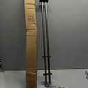 EXCLUSIVE HOME Topper Double Curtain Rod and Finial Set, Gunmetal, 36"-72"