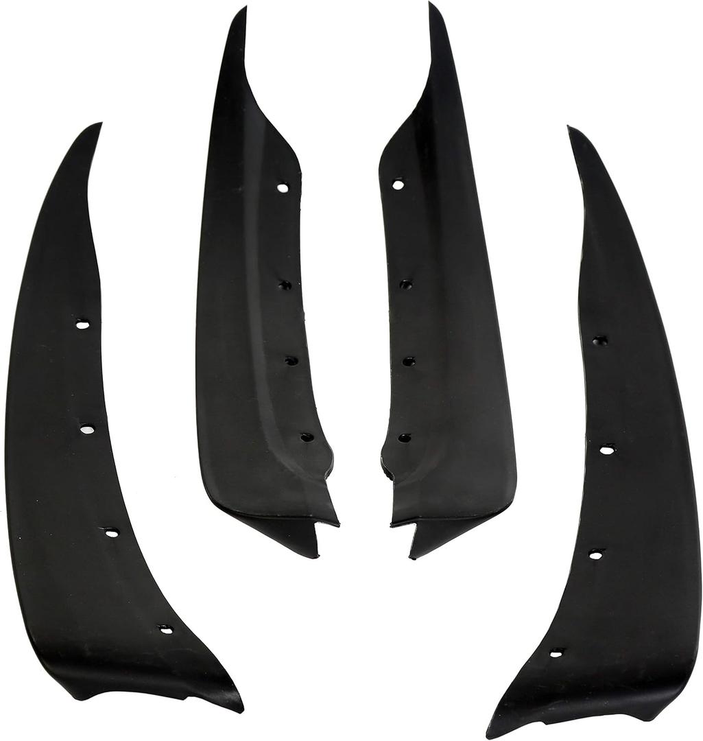 ECOTRIC Mud Flap Splash Guards Compatible with 2005-2013 Chevy Chevrolet Corvette C6 Replacement for 19170234 Complete Set Black Molded Mudguards Front Rear Kit Driver & Passenger Side 4 Pcs