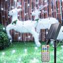 YAOZHOU Solar Christmas Net Lights Outdoor Waterproof, Cool White 208Led 9.9Ft*6.6Ft Mesh Lights 8 Modes with Timer,Solar Powered Christmas Decorations for Lawn, Bushes, Tree