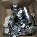 Stainless Steel Dinner Set of 24 Pieces (Glass, Curry Bowl, Desert Bowl, Spoon, Quarter Plate and Full Plate)
