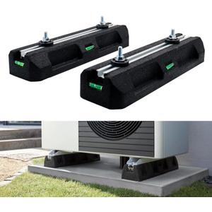 Air Jade Floor Mounting Base Kit for Ductless Mini Split Air Conditioner Condensers, Rubber Anti-Vibration Isolator Mount, Support Up to 1100 lbs, 9,000-36,000 BTU