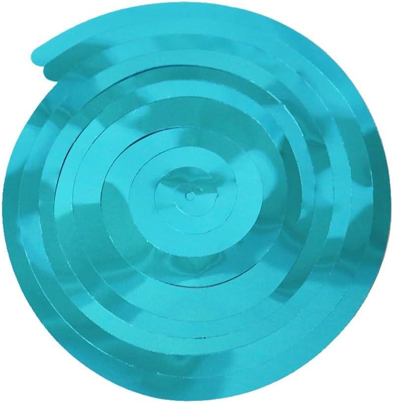 10 Pack Ceiling Swirl Foil Decorations Turquoise Hanging Swirl Shiny Spiral Foil Party Swirl Plastic Steamer for Wedding, Christmas, Birthday, Graduation, Party Decor