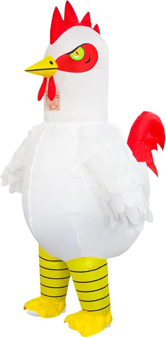Inflatable Chicken Costume for Adult, Blow up Rooster Costumes Ride On Chicken Costume Halloween Funny Costume Cosplay Easter