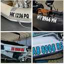 3" Boat Registration Numbers and Letters Sticker A-Z Letters & 0-9 Numbers Custom Personalized DIY for Boats & Personal Watercraft Pack of 4 Sets Black