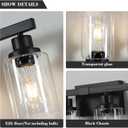 6-Light Black Vanity Lights 38'' Modern Bathroom Vanity Lighting Fixtures Above Mirror? Industrial Matte Bathroom Light Fixtures, Bath Wall Light Fixtures, Black Wall Sconces