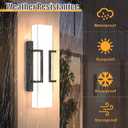 Hyunbae Dusk to Dawn Outdoor Lighting Fixtures, Photocell Sensor Modern Outdoor Wall Sconce, Dimmable LED Porch Light, IP65 Waterproof Outside Wall Lights for House Doorway Garage Entryway, 3000K