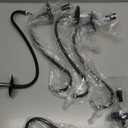 Black Chandelier, 6-Light Farmhouse Chandelier for Dining Room Lighting Fixture, 27.59" Rustic Industrial Modern Candle Chandelier for Bedroom, Kitchen, Living Room, Foyer and Hallway