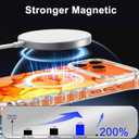 for iPhone 17 Pro Case,[Compatible with MagSafe][Invisible Magnetic Ring Stand],Slim Iridescent Wavy Women Girls Case for Apple iPhone 17 Pro 6.3"(2025),Light Orange