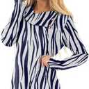 ETCYY Tunic Tops for Women Loose Fit Long Sleeve Shirts Fall 2026 Dressy Casual Blouse Striped Button Cowl Neck Sweatshirts (M)