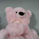 Holiday Home 10-Inch Plush Bear with Keychain - Light Pink