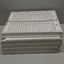 5 Pack Stackable Closet Storage Basket - Stackable Storage Bins, Multifunctional & Foldable Closet Organizer, Waterproof, Wardrobe Cupboard Space-Saving Hat Storage Drawer Organizer, White