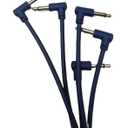 SSMS - Luigis Modular M-PAR Right Angled Eurorack Patch Cables - Package of 5 Blue Cables (60cm)