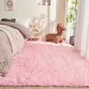 OPPODREAM 8x10 Pink Rugs for Bedroom, Ultra-Soft Fluffy Area Rugs for Living Room, 8 x 10 Shag Carpet for Nursery, Kids, Girl, Boy, Baby, Plush, Fuzzy, Shaggy, Cute Home Decor