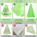 20 Pack Garden Cloches for Plants, Green Reusable Bell Plant Cover, Plastic Small Plant Seedling Protector with 40pcs Metal Stakes, Mini Greenhouse Against Sun, Frost, Snails, Birds, 7.8" x 11"