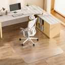 Clear Office Chair Mat for Hardwood Floors, Heavy Duty Protector | 48" x 60" Plastic Floor Mat for Rolling Desk Chairs, Home Office, Gaming Room, Tile and Laminate Floors