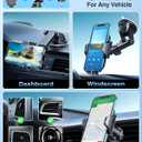 VANMASS Car Dashboard Phone Holder Universal Powerful Suction Cup Mount, Dash Windshield Air Vent Truck Stand Compatible with All Phones Black