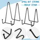 Hoteam 20 Pack Plate Stands for Display, 10 Pcs 4 Inch Metal Frame Plate Holder Display Stand and 10 Pcs 6 Inch Easel Rack for Pictures Photo Decorative Dish Collectibles Tabletop Art(Black)