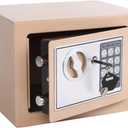 Yuanshikj Electronic Deluxe Digital Security Safe Box Key Keypad Lock Home Office Hotel Business Jewelry Gun Cash Use Storage money (OCHRE YELLOW)