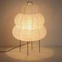 Paper Lamp Noguchi Style Lamp, Rice Paper Akari Floor Lamp, Paper Lantern Lamp with Washi Paper Shade, Ideal for Bedside, Living Room, and Japandi Dcor (Noguchi Floor Lamp)