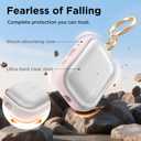 2 x for Airpods Pro 3 Case Clear, Soft TPU Transparent Anti-Yellowing for Apple AirPods Pro 3rd Generation (2025) Case Cover for Men & Women with Keychain, Military-Grade Shockproof, Clear+Pink