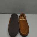 Zigzagger Men's Moccasin Slippers Memory Foam House Shoes, Indoor and Outdoor Warm Loafer Slippers (11.5, Tan)